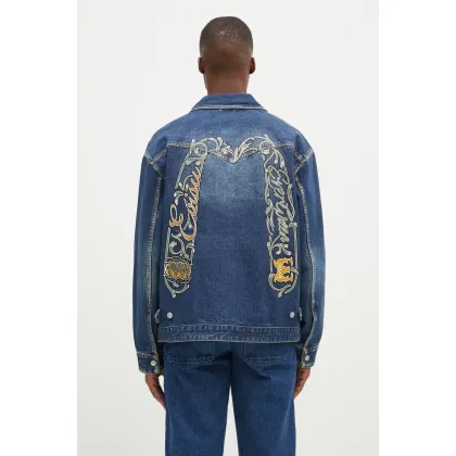 Zdjęcie Evisu kurtka jeansowa Sheridan Daicock Printed męska kolor granatowy przejściowa 2EAHTM4SJ1015