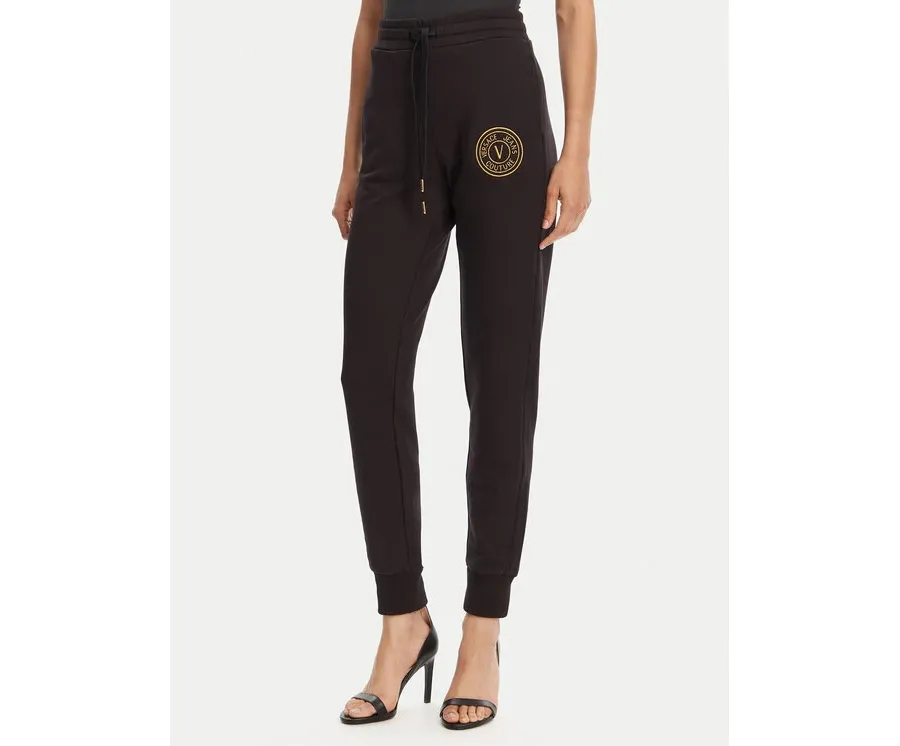obrazek 1 Versace Jeans Couture Spodnie dresowe 78HAAT00 Czarny Regular Fit