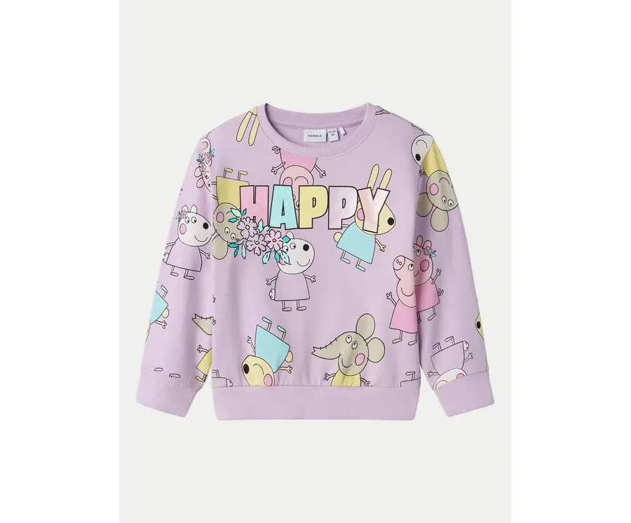 obrazek 1 NAME IT Bluza Fira Peppa 13240631 Fioletowy Regular Fit