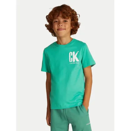 Zdjęcie Calvin Klein Jeans T-Shirt Surf Graphic IB0IB02447 Zielony Regular Fit