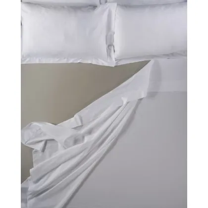 Zdjęcie Włoskie prześcieradło do sypialni - kolor perłowo szary