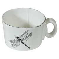 Picture Artistic set of 2 ceramic mugs - Virginia Casa