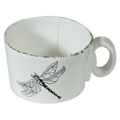 Picture Artistic set of 2 ceramic mugs - Virginia Casa