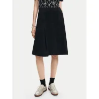 Zdjęcie Desigual Spódnica trapezowa Lettering Lacroix 24WWFW07 Czarny Regular Fit