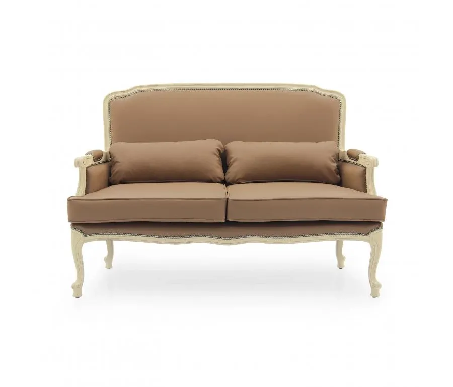 obrazek 2 Brązowa elegancka sofa w stylu klasycznym - Sevensedie