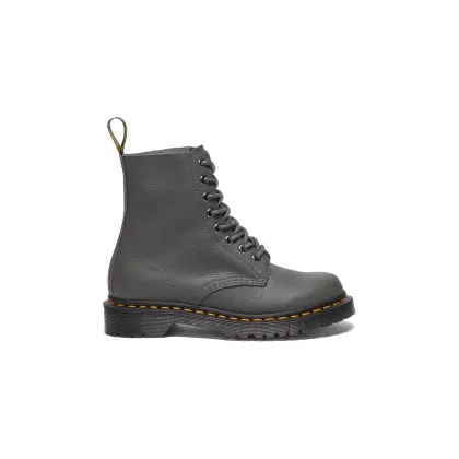 Zdjęcie Dr. Martens workery skórzane 1460 Pascal damskie kolor szary na płaskim obcasie DM31693029
