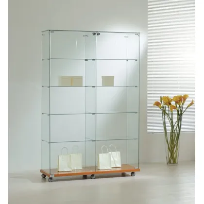 Picture Classic double display cabinet with four shelves
