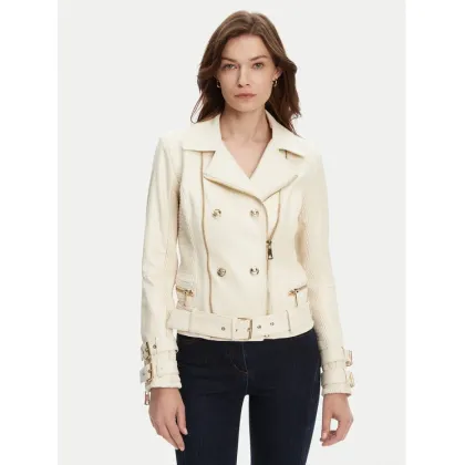 Zdjęcie Guess Kurtka z imitacji skóry W4YL33 K8S30 Écru Regular Fit