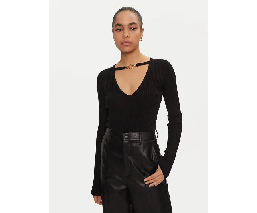 obrazek 1 Just Cavalli Sweter 77PAFM36 Czarny Slim Fit