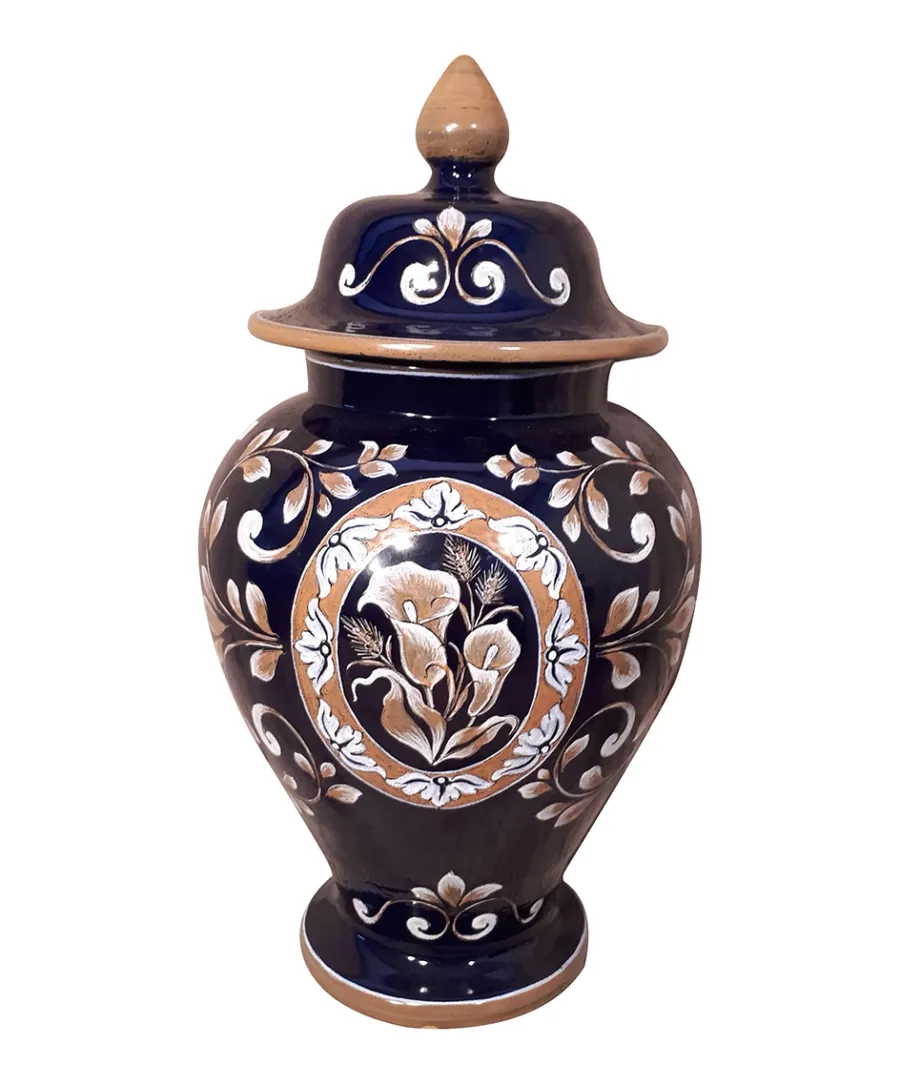 obrazek 1 Włoski ceramiczny orientalny wazon o pięknym ornamencie