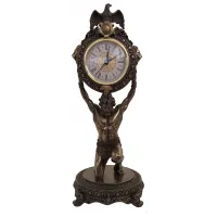Picture Unique decoration - figure of the titan Atlas + clock