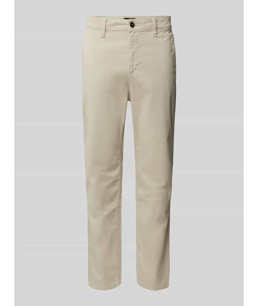 obrazek 1 Chinosy o kroju tapered fit ze szlufkami na pasek