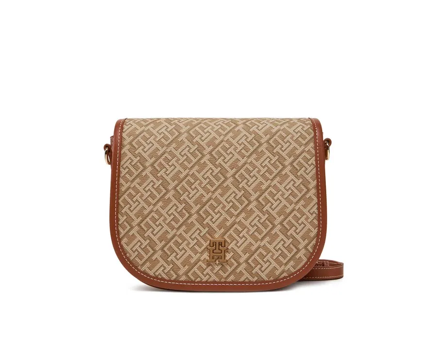 obrazek 1 Tommy Hilfiger Torebka Th Monoplay Leather Saddle Bag AW0AW17414 Brązowy