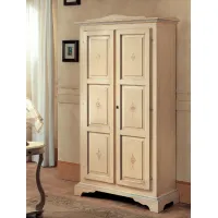 Picture Wardrobe with 2 doors, 3 shelves, 3 hangers, antique finish - Fratelli Mirandola