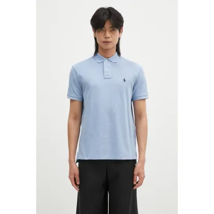 Zdjęcie Polo Ralph Lauren polo bawełniane kolor niebieski melanżowy 710666998