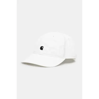 Zdjęcie Carhartt WIP czapka z daszkiem bawełniana Madison Logo Cap kolor biały z aplikacją I034606