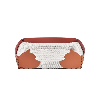 Zdjęcie Skórzane legowisko dla psa 60x42xH15 cm w kolorze koniakowym