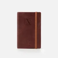 Picture Elegant leather notebook with embossed letter X