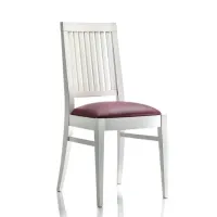 Zdjęcie Klasyczne, włoski krzesło z litego drewna z siedziskiem do tapicerowania - Zanini