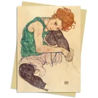 Picture Greeting Card Package (Egon Schiele: Sitting Woman) - Flame Tree Publishing