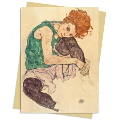 Zdjęcie Pakiet kartek na życzenia (Egon Schiele: Siedząca kobieta) - Flame Tree Publishing