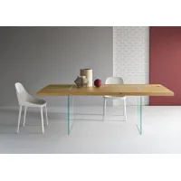 Picture High table with oak veneer top - Tonelli Design