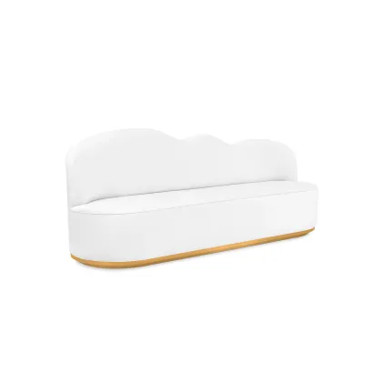 Zdjęcie Designerska biała sofa chmurka dla dzieci