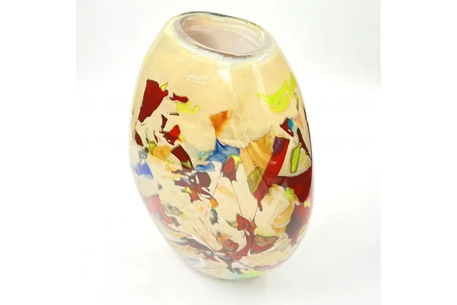 obrazek 2 Cudowny wysoki wielokolorowy wazon z włoskiego szkła - idealny na prezent dla bliskiej osoby