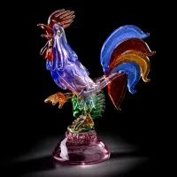 Picture Elegant multi-colored Murano rooster