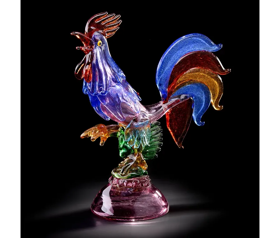 obrazek 1 Elegancki wielobarwny kogut Murano