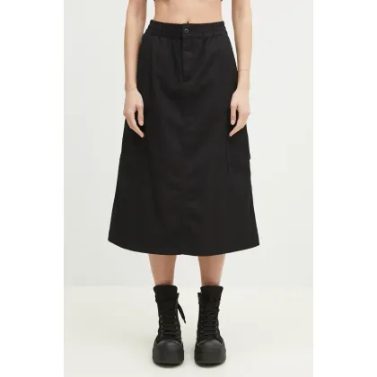 Zdjęcie Carhartt WIP spódnica bawełniana Jet Cargo Skirt kolor czarny midi rozkloszowana I033148
