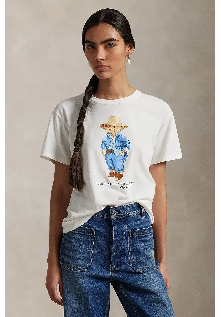obrazek 1 Polo Ralph Lauren t-shirt bawełniany damski kolor biały 211959104