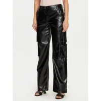 Zdjęcie Guess Spodnie z imitacji skóry Kori W4YB11 WF8Q0 Czarny Relaxed Fit