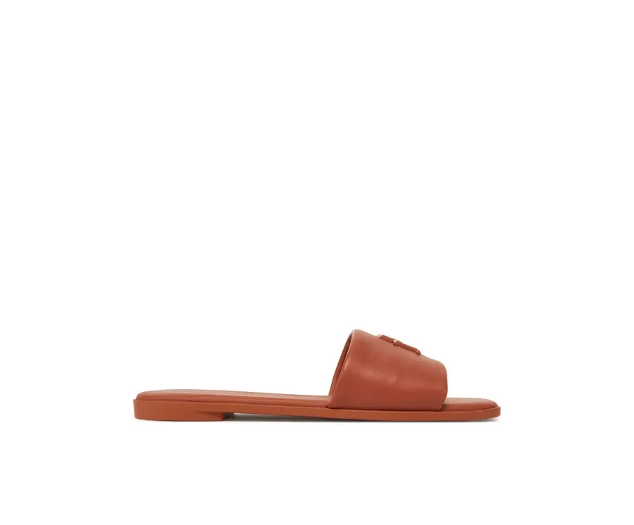obrazek 1 Tommy Hilfiger Klapki Th Logo Hardware Leather Mule FW0FW08806 Brązowy