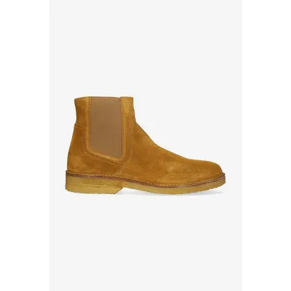Zdjęcie A.P.C. sztyblety zamszowe Boots Theodore męskie kolor brązowy PXBSK.H54252-CARAMEL