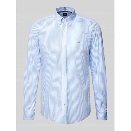 Zdjęcie Koszula biznesowa o kroju slim fit z wyhaftowanym logo model ‘Roan’
