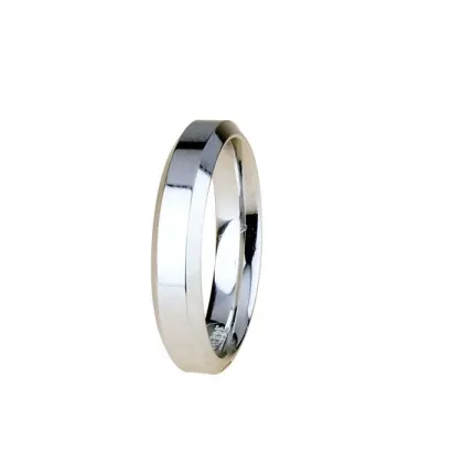 Zdjęcie Elegancka Wąska obrączka z białego złota z diamentem o masie 0,01 ct. 3mm szerokości