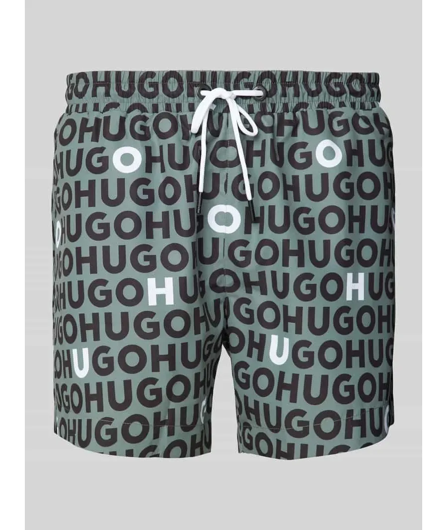 obrazek 1 Spodenki kąpielowe o kroju regular fit z nadrukiem z logo model ‘TORTUGA’