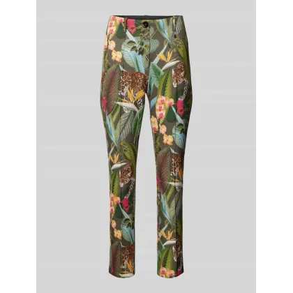 Zdjęcie Spodnie materiałowe o kroju slim fit z przyszytym kantem