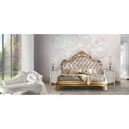 Zdjęcie Łóżko Chopin ze srebrno-złotymi detalami 160x200cm - Casa + 39