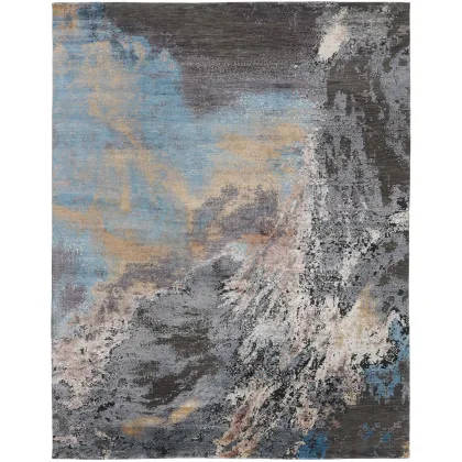Picture Prestigious blue-gray exclusive 3D carpet - SEDUCTION 840233