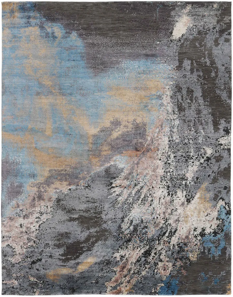 picture 1 Prestigious blue-gray exclusive 3D carpet - SEDUCTION 840233