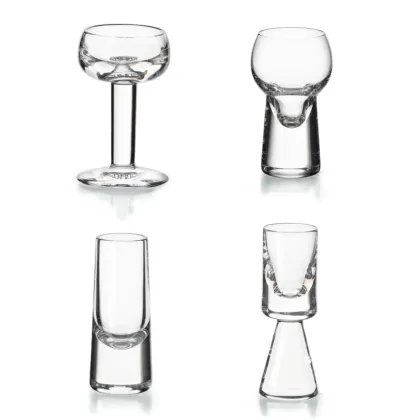 Picture A stylish set of four Cordial alcohol glasses from the unique Diferent collection in a gift box - Vista Alegre