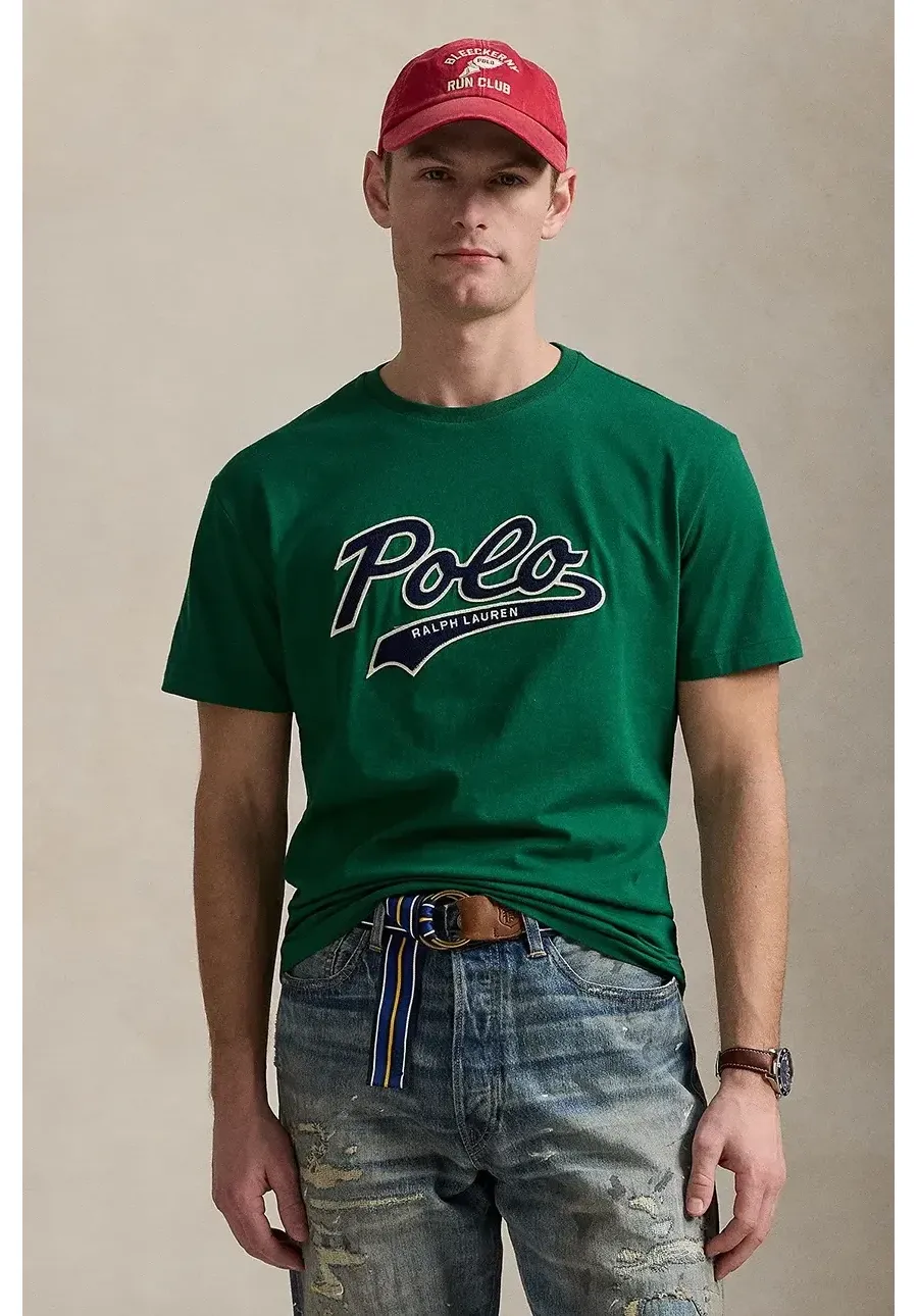 obrazek 1 Polo Ralph Lauren t-shirt bawełniany Tee męski kolor zielony z nadrukiem 710964477