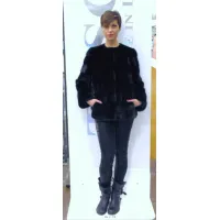 Picture Stylish black mink fur coat - Toschi