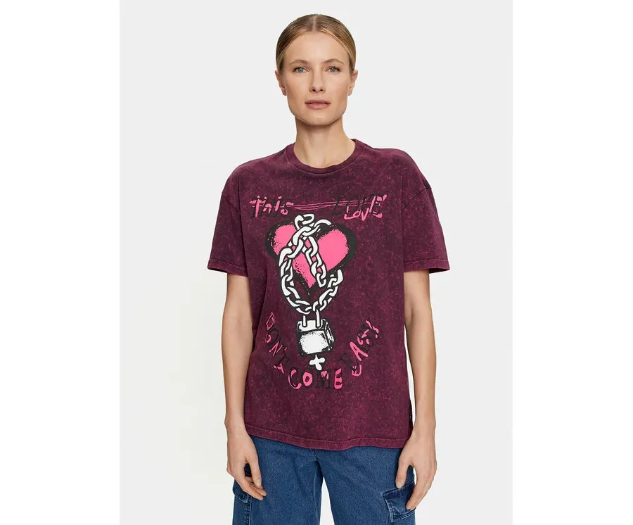 obrazek 1 Vans T-Shirt Love Shackle Oversized VN000GK6 Czarny Regular Fit