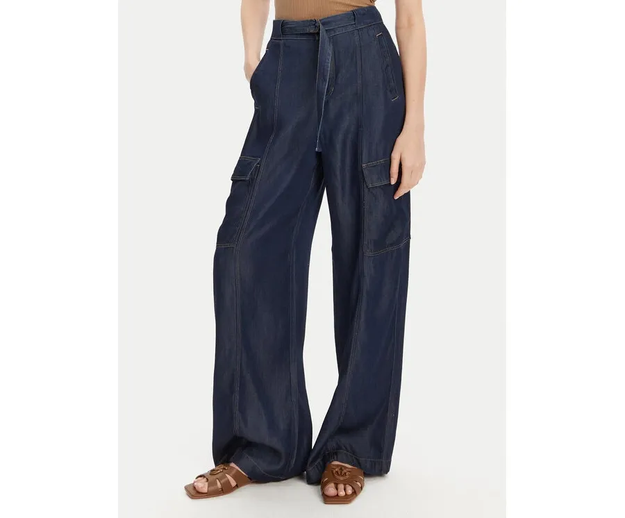 obrazek 1 Guess Jeansy W5GA1T D5N61 Granatowy Wide Leg