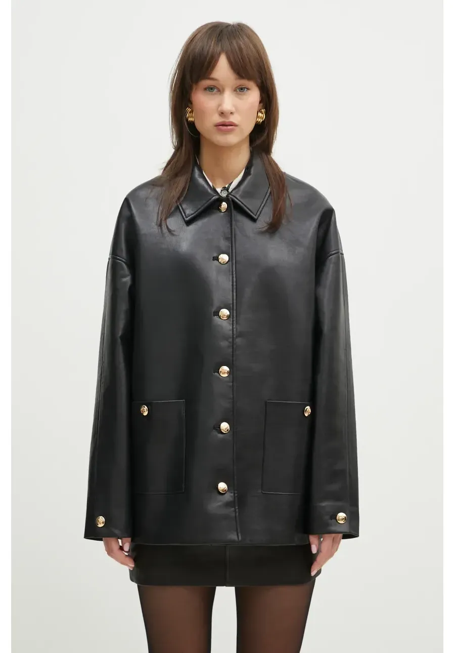 obrazek 1 Anine Bing kurtka Luca Jacket kolor czarny przejściowa oversize A.01.11029
