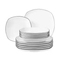 Picture Square 12-piece tableware in a modern style - Seltmann Weiden