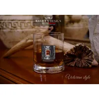 Zdjęcie Szklanka do whisky z bursztynem - Victorian style